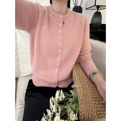 秋季女士短款小个子针织毛衣开衫外套女2025新款时尚洋气早秋穿搭