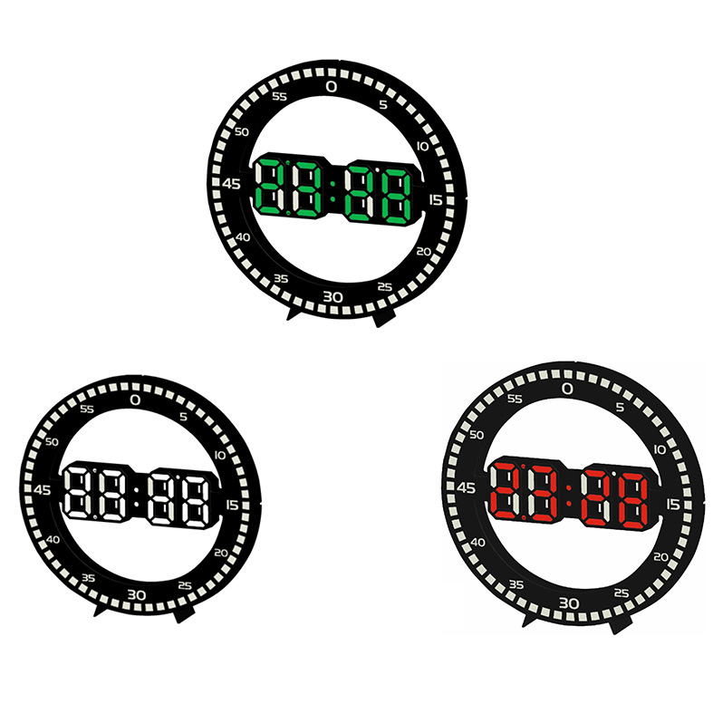 Ħ����LED������ӵ���ҹ��������ҿ����߼���Բ�ι�ǽ����ʱ��