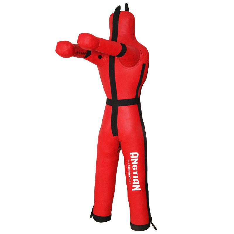 Angtian personalizado venta directa maniquí vertical maniquí de entrenamiento contra incendios maniquí MMA combinación de lucha libre muñeca Sanda muñeca arena