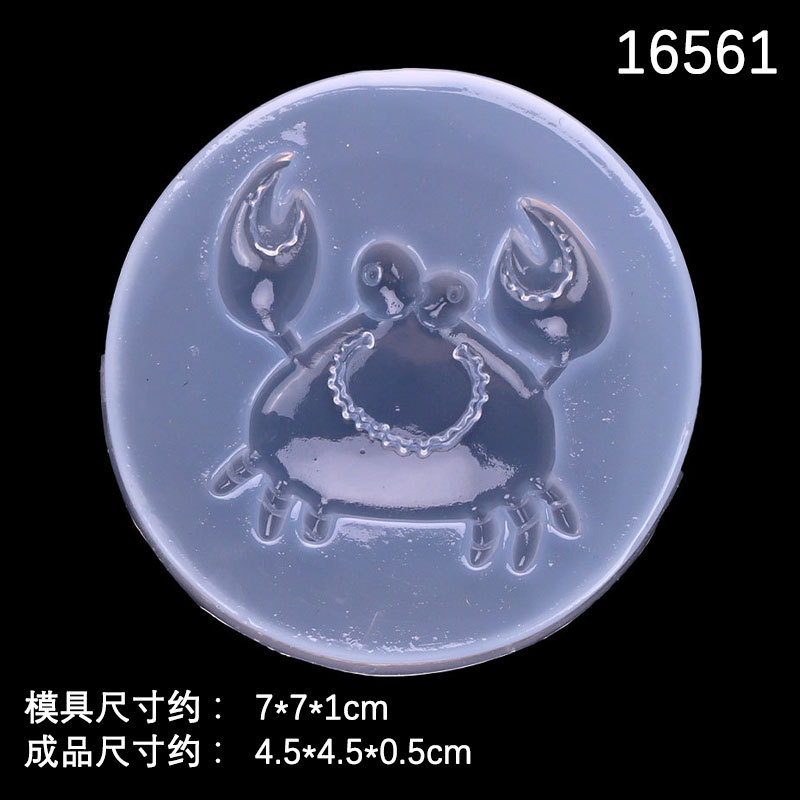 Espejo DIY cristal epoxi molde delfín cangrejo Coco versión Linda serie estilo océano epoxi decorativo molde de silicona