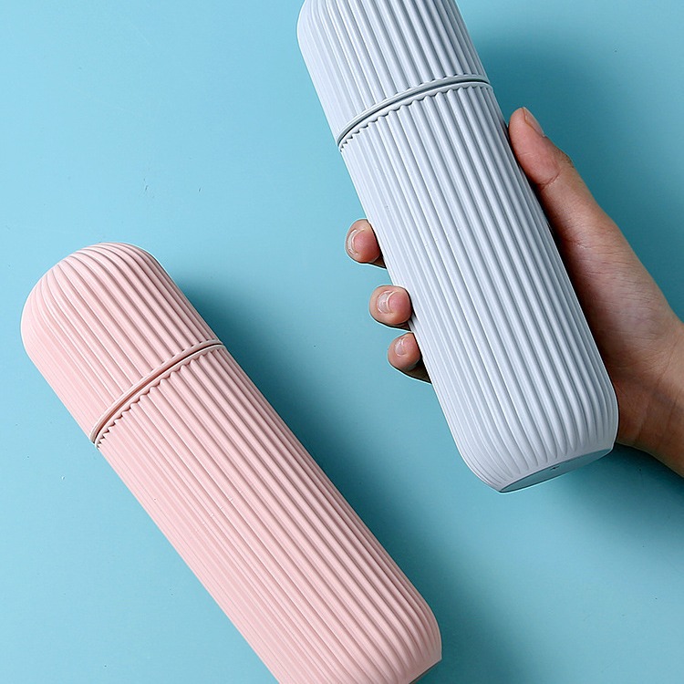 Caja de almacenamiento para cepillos de dientes de viaje, vaso para enjuague bucal, vaso para cepillos de dientes, caja para cepillos de dientes, vaso práctico para lavarse la boca, almacenamiento de artículos de viaje