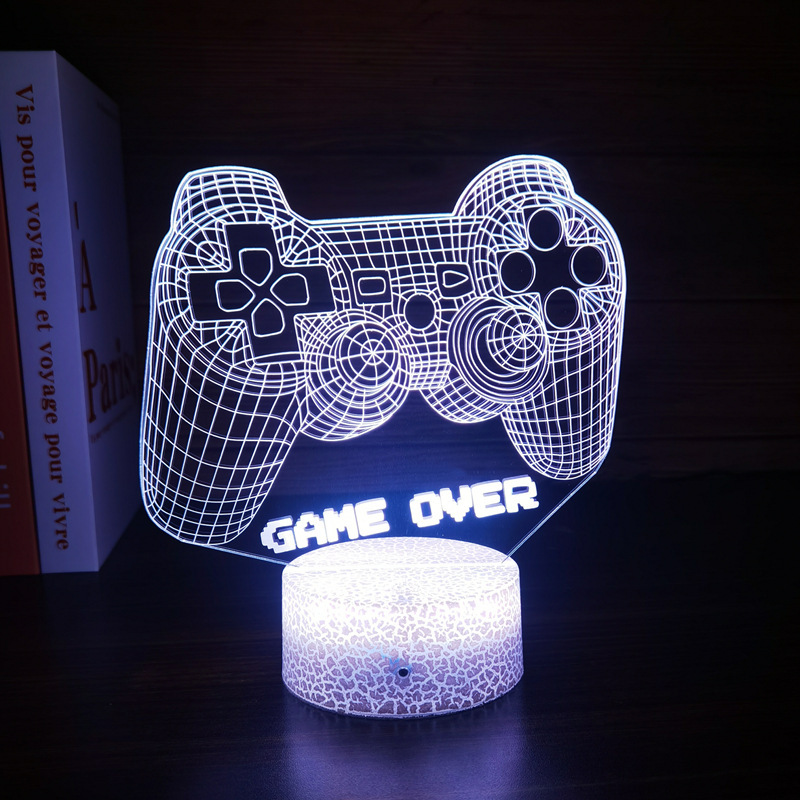 Creative electric competition atmosphere light game handle 3D night light XBOX decorative light LED7 color light pollution factory direct sales Creative electric competition atmosphere light game handle 3D night light XBOX decorative light LED7 color light pollution factory direct sales
