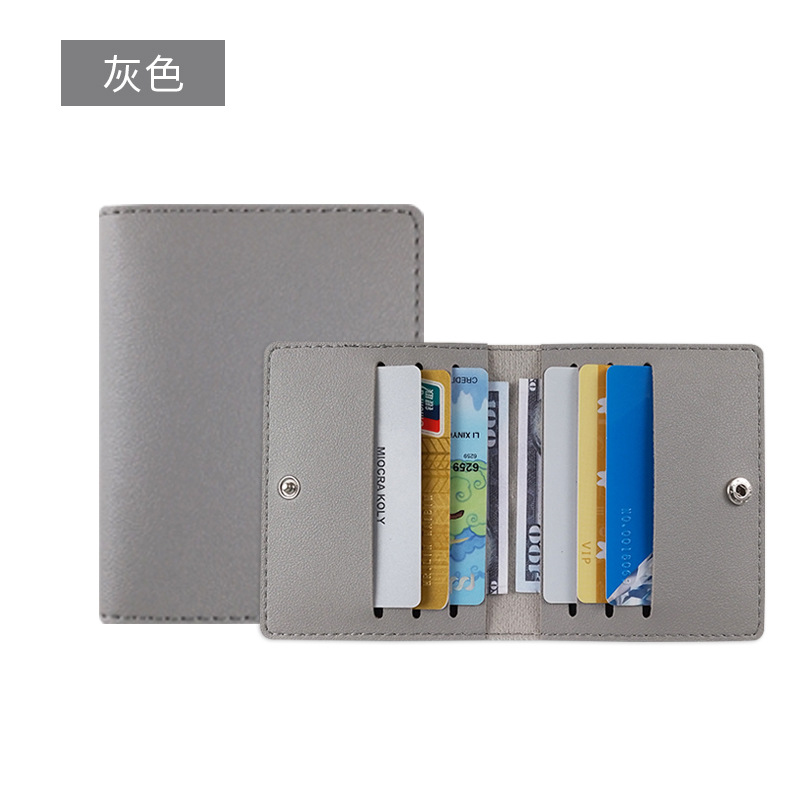 Pu cuero spot tarjeta para mujeres hombres bolsa de tarjetas universal ultra delgada gran capacidad tarjeta bolsa de tarjetas personalizada