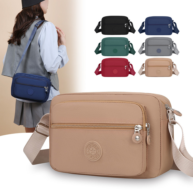 New Water-Repellent Shoulder Bag, New Versatile Mom Bag, Simple, Casual, Fashionable, Large-Capacity Crossbody Bag for Men and Women