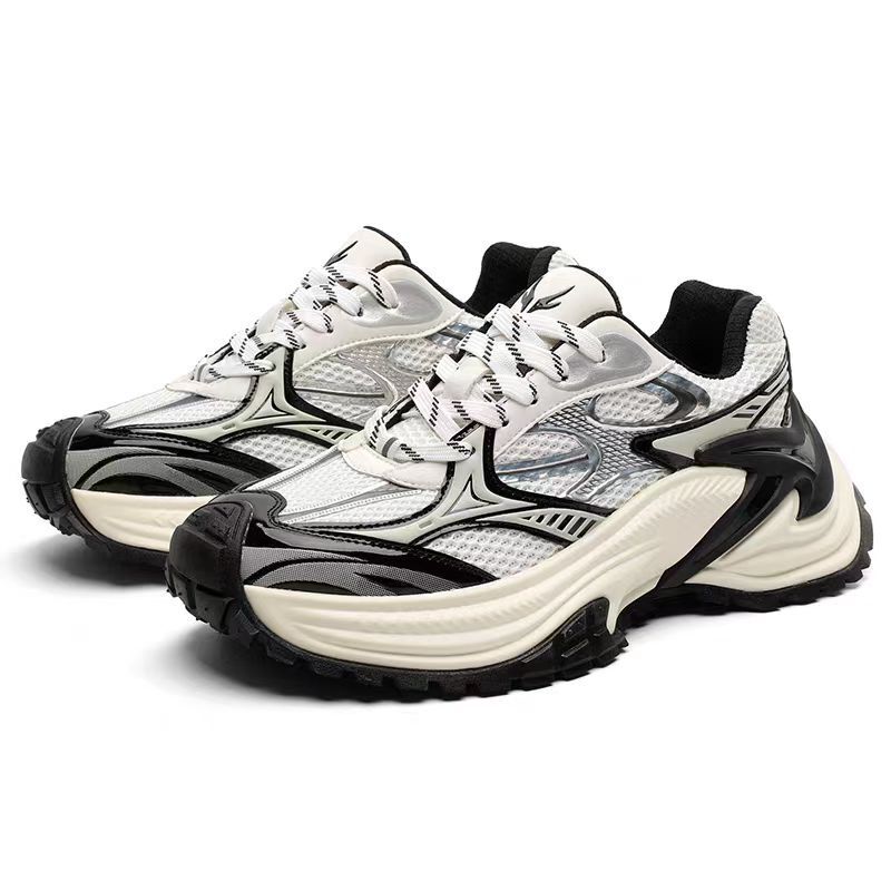 Celebrity-Inspired Dad Shoes for Women, 2025 New Model, Height-Increasing Thick-Soled Cat-Eye Water Spider Mecha-Style Sneakers