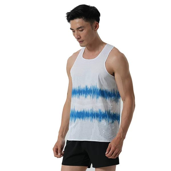 Traceless Running Marathon Wind Tunnel Racing Vest Lightweight Quick-drying Breathable Track and Field Training I-shaped Sports Fitness Clothes