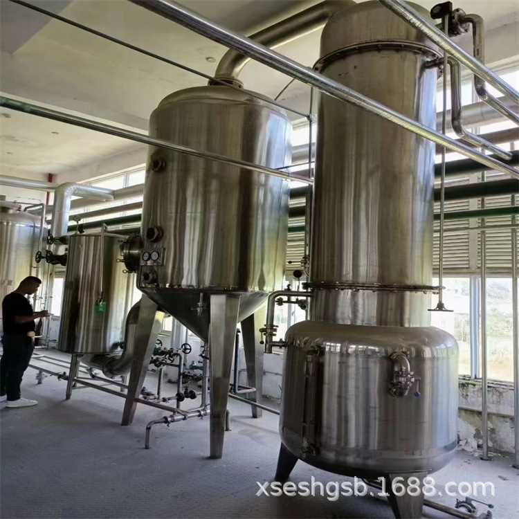 回收二手MVR钛材浓缩废水处理降膜三效强制循环蒸发器 强制循环