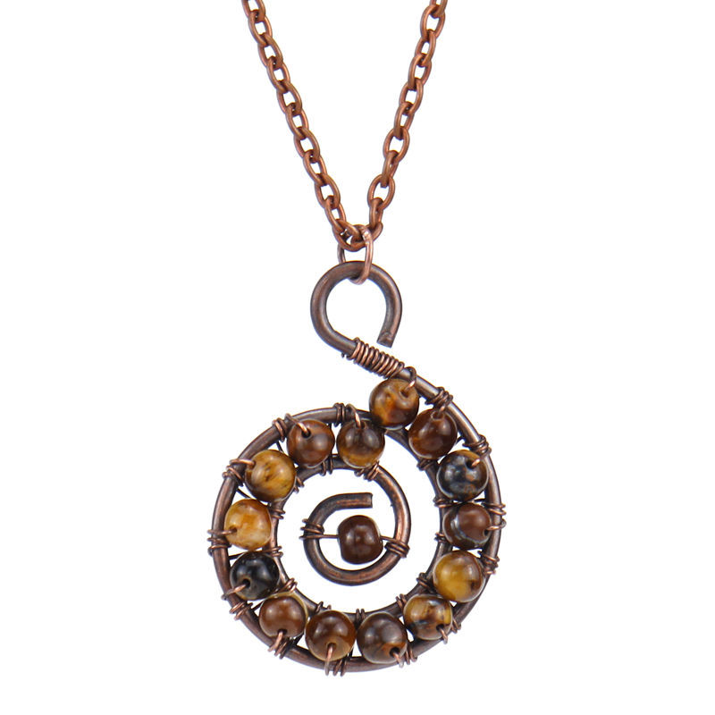 Retro Geometric Agate Plating Crystal Necklace 1 Piece