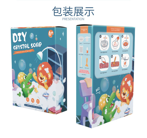 Cross-border dinosaur crystal soap toy children's educational diy physical chemistry science experiment STEAM homemade soap