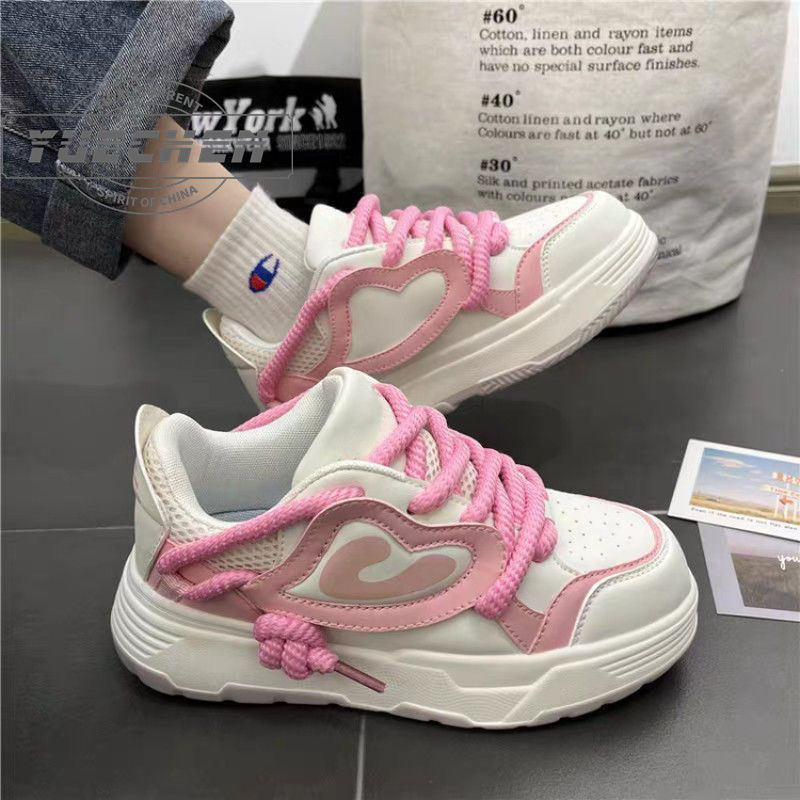 2024 nuevo fondo grueso ins viento academia retro retro zapatos de padre de moda callejera pareja zapatillas deportivas de trotar