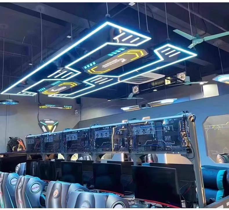 Ciudad de juegos electrónicos módulo de luces de juegos electrónicos parque de juegos de marea espacio centro comercial sala de baile internet café tienda modelado luz