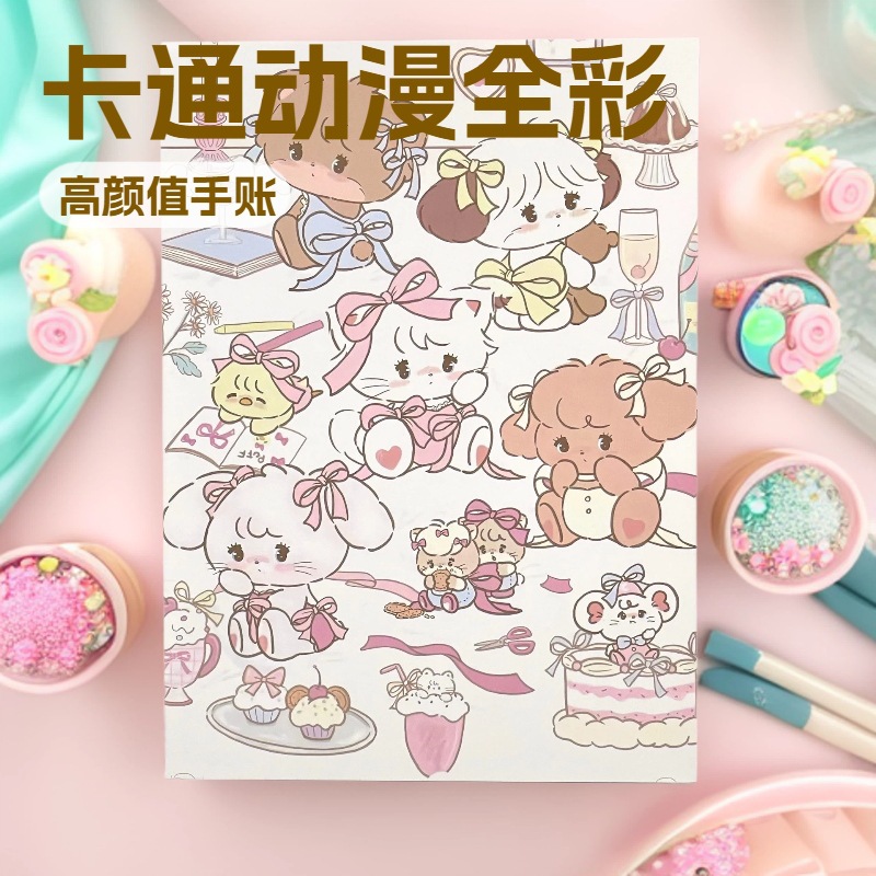 สมุดโน้ต A5 แบบเปิดแบน mikko ลายการ์ตูนอะนิเมะ สีสันสดใส สมุดโน้ตดีไซน์สวย สมุดกระดาษทด ขายส่ง