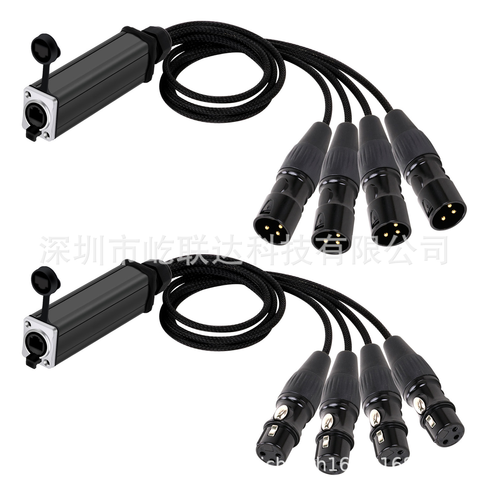 RJ45 Male/Female CAT5 Network Converter 3Pin XLR Cable