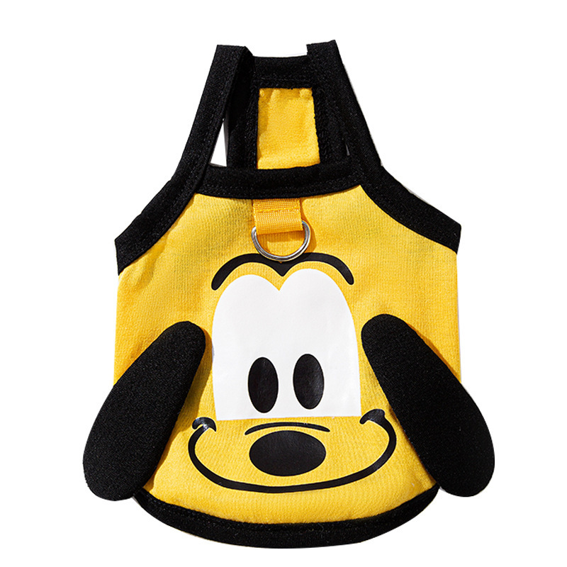 Primavera y verano nuevo estilo lindo perro orejas tridimensionales perro cabestrillo delgado transpirable gato mascota ropa de perro de peluche