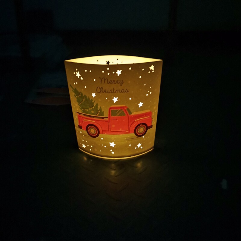 [Customized by manufacturer] desktop paper hollow small light Starry Sky small paper light desk night light paper lantern