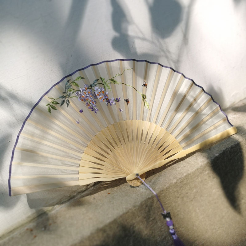 【卸売注文】蘇州刺繍扇子、刺繍扇子、古風女性扇子、中国扇子、工芸品ギフト扇子|undefined