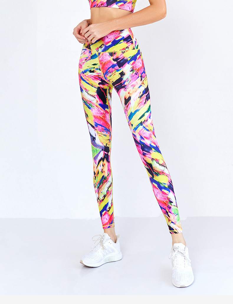 women s digital printing high waist quick-drying fitness leggings nihaostyles clothing wholesale NSSMA77190