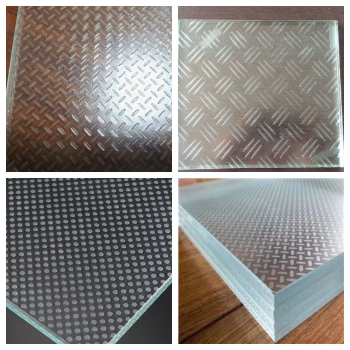 本厂生产加工钢化防滑玻璃油砂玉砂AG 防眩各种夹胶专用酸洗玻璃