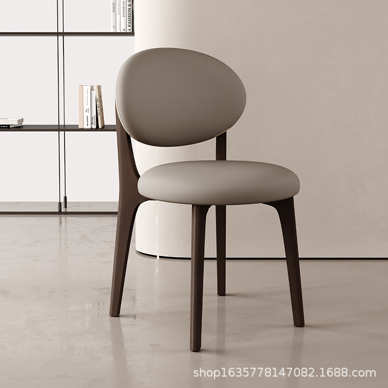 Silla de comedor de madera maciza moderna, comedor casero, hotel, cómodas sillas de respaldo, estilo nórdico, mesa de comedor simple, taburetes