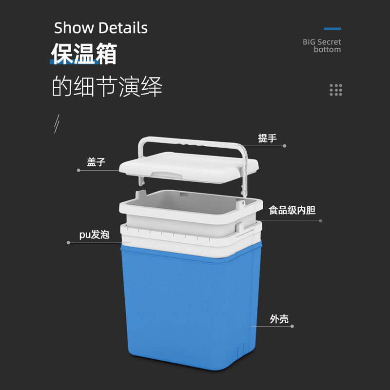 Caja de aislamiento portátil para llevar caja fría comida carne olla caliente preservación caja de entrega Caja de aislamiento del coche al por mayor