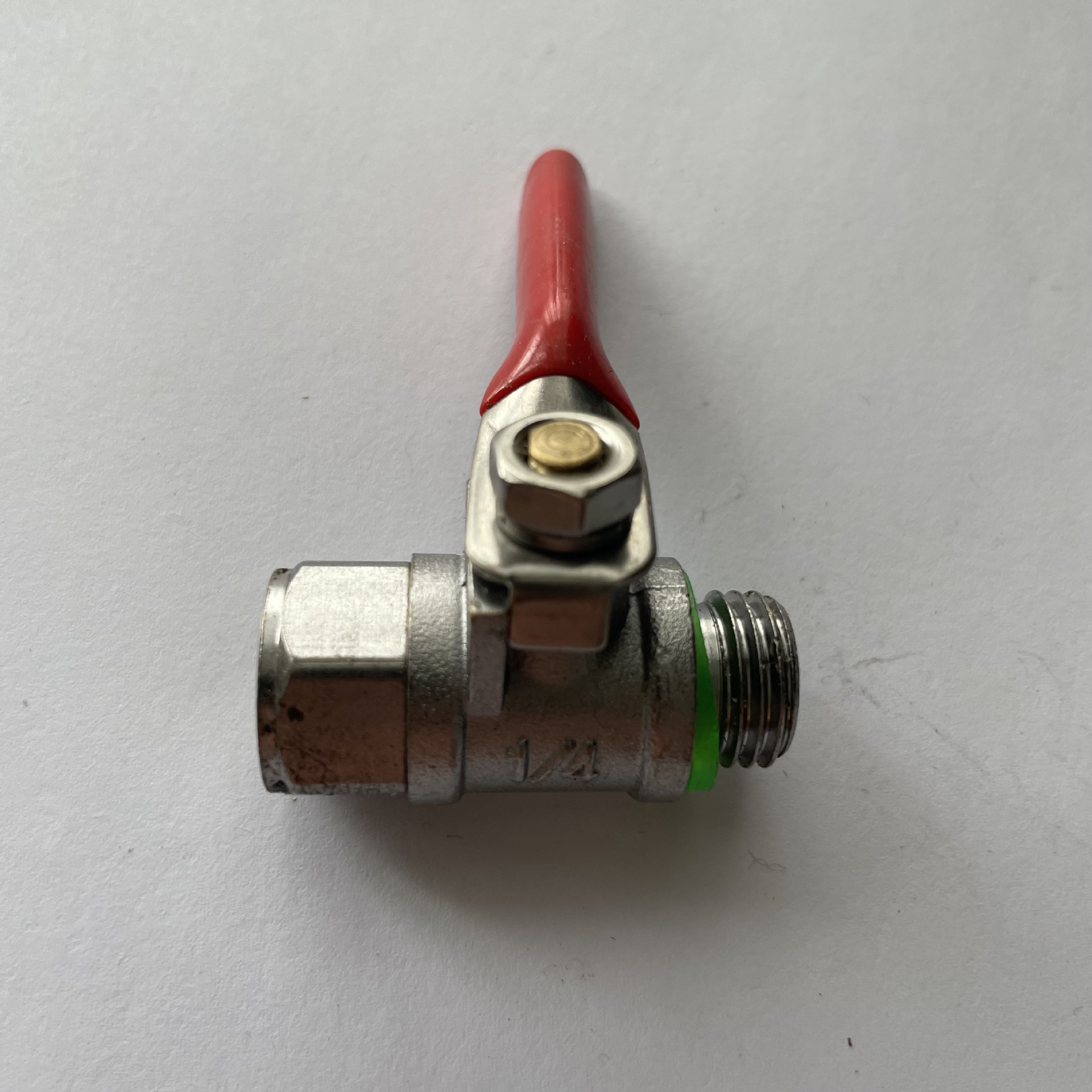 供应14*1.5特大镀铬铜球铜连杆不锈钢手柄不锈钢螺丝直通球阀