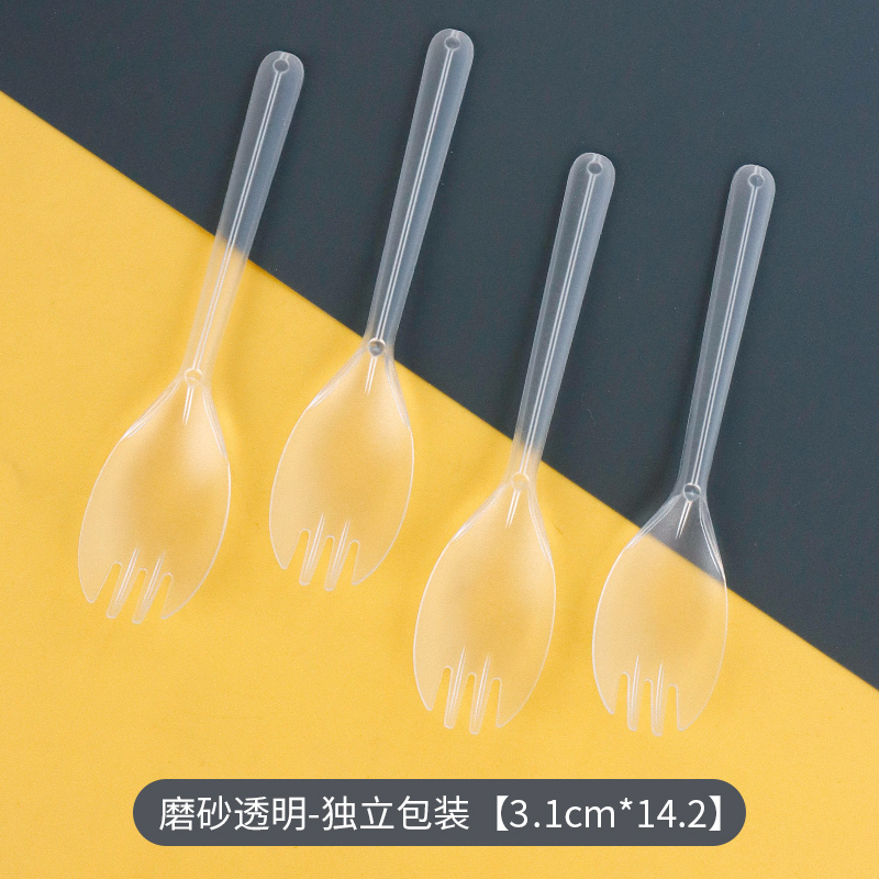 투명 포크와 스푼 100개