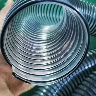 Plastic Reinforced Pu Hose with Copper Wire for Static Electricity Dissipation, Reinforced Tube with Pu Plastic Reinforcement, Anti-Static Hose, Air Duct