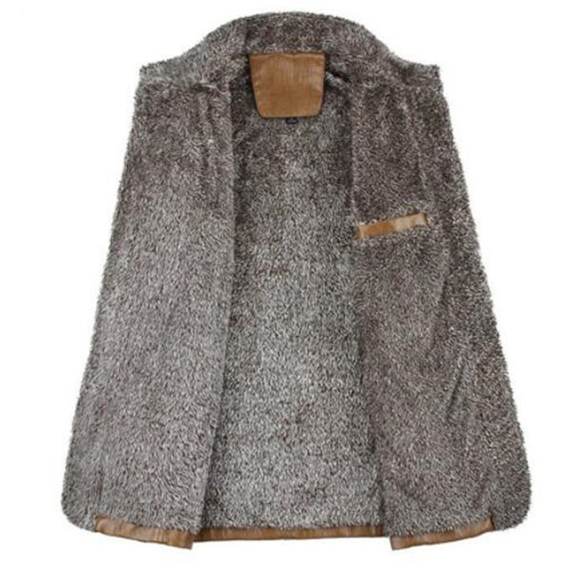 piel de cuero más veludo y grueso una chaqueta de cuero de hombre grande ocio