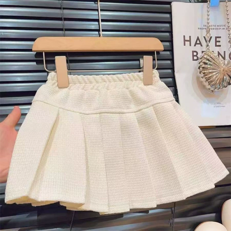 Осенний набор девочке, универсальная куртка, мини-юбка бренда, стиль Chanel