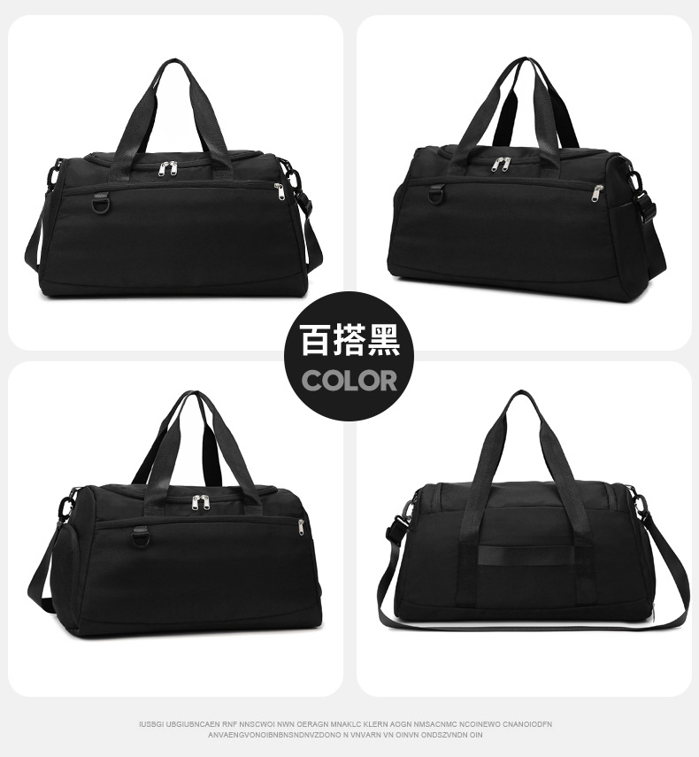 Bolsa de gimnasio con logotipo personalizado, bolsa de viaje de gran capacidad, separación de seco y húmedo, compartimento independiente para zapatos, bolsa de yoga deportiva con ruedas