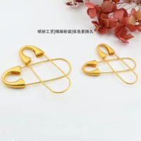 Песочное золото пескоструйная цветная удерживающая булавка DIY ювелирные изделия ручной работы аксессуары домашнее ручное ожерелье брошь простой материал булавки