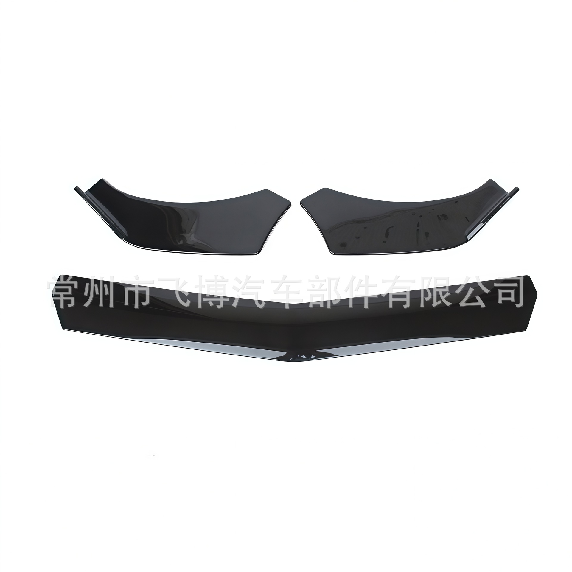 Universal three-section front lip spoiler for sedans and hatchbacks, front lip modification, small body kit
