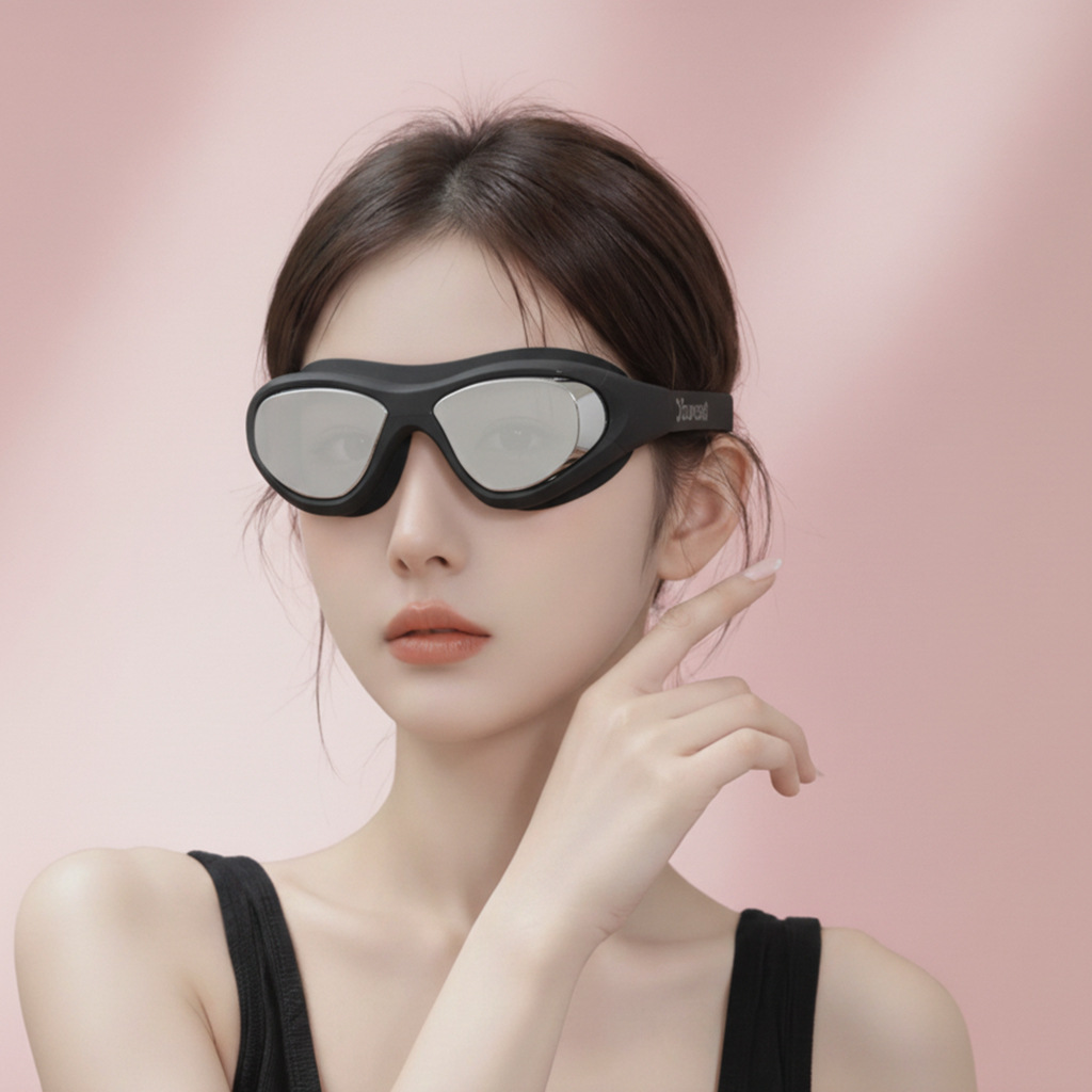 Juego de Gafas y Gorro de Natación para Mujer de Policarbonato, Antiempañante e Impermeable, para Natación y Buceo