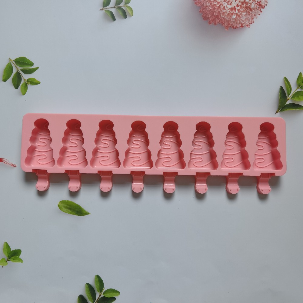 8 árbol de Navidad helado 35 molde de silicona pastel helado pudín molde de postre jabón utensilios
