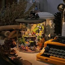 智趣diy小屋手工拼接模型创意小夜灯手工拼装玩具生日礼物女生木