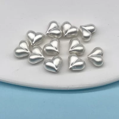 999 pure silver accessories, heart-shaped spacer Zərgərlik ara hissələri