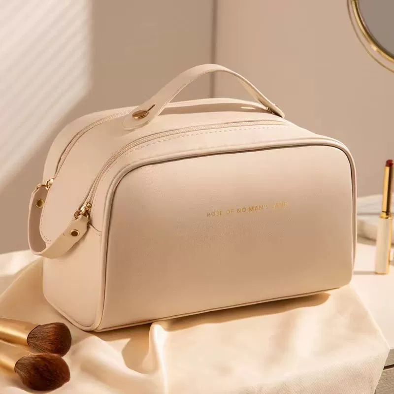 Емкий косметичка, сумка через плечо из полиуретана, ручная цепь с молниёй, органайзер-сумка, коллекция 2022 года