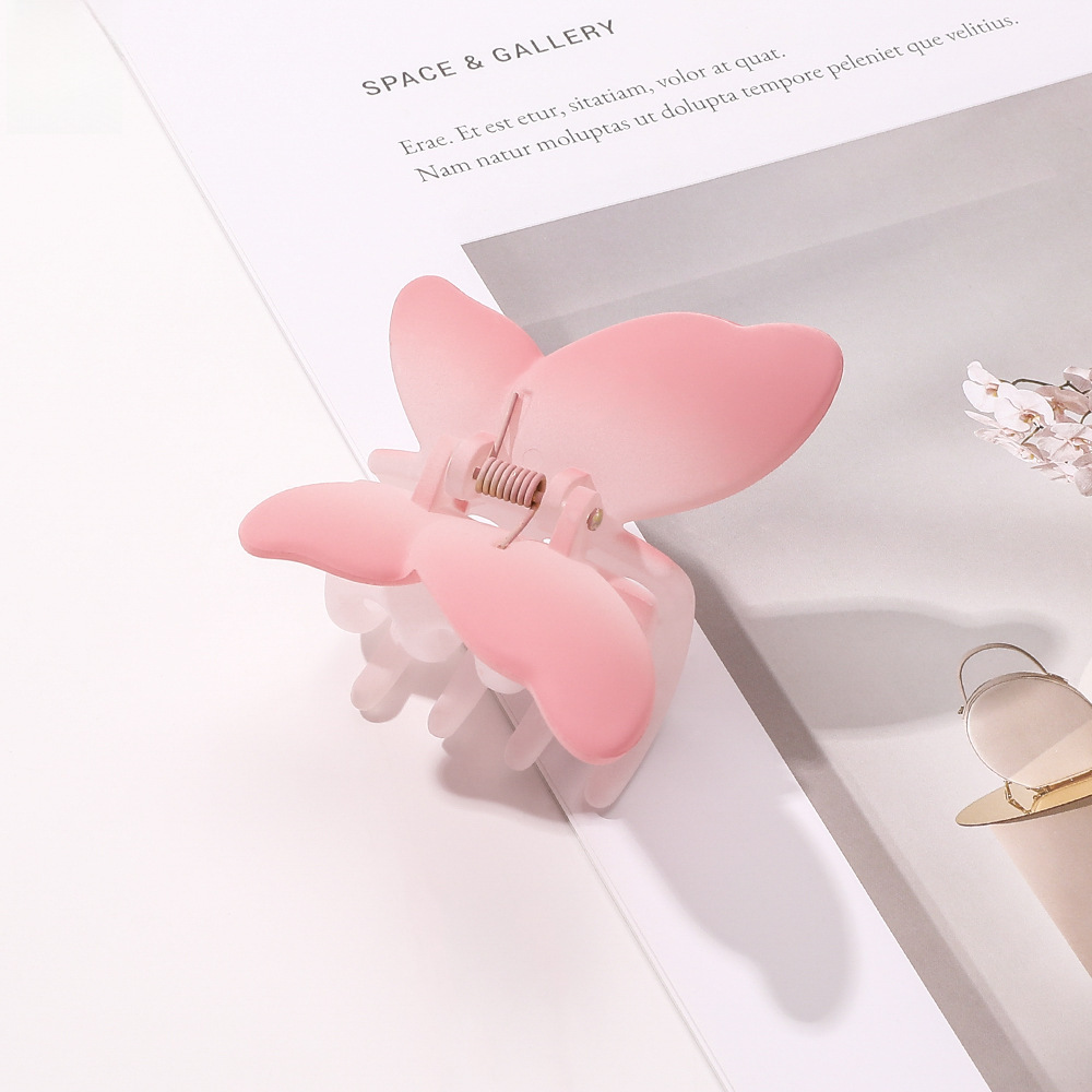 Qiyue határokon átnyúló színátmenetes hajtű matt fogócsat édes női cápacsat hajcsat hajkiegészítők nagykereskedelemben_voghion.com