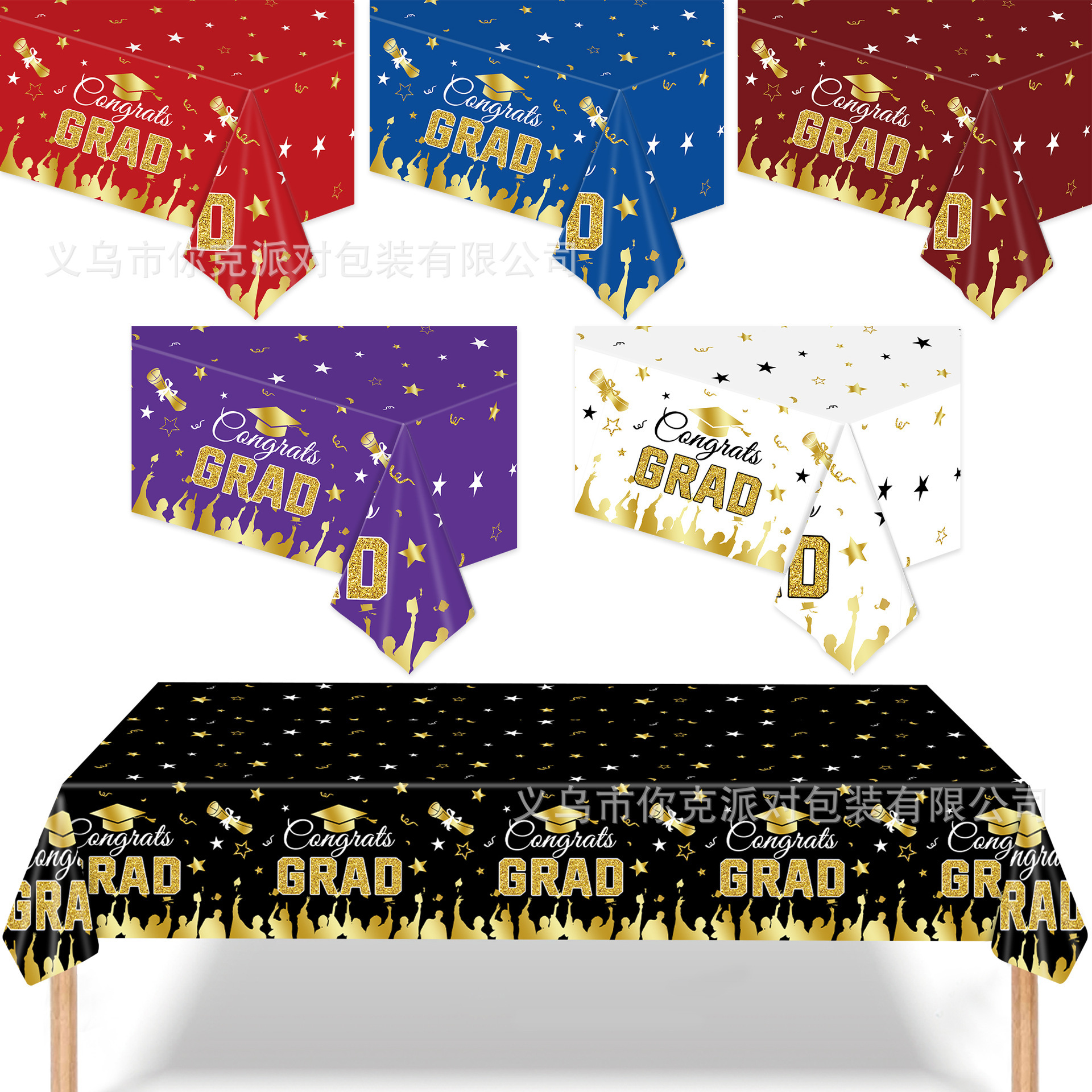 2025 New Grad Graduation Season Tablecloth Disposable Party Tablecloth School Party Decoration Graduation Season Decoration