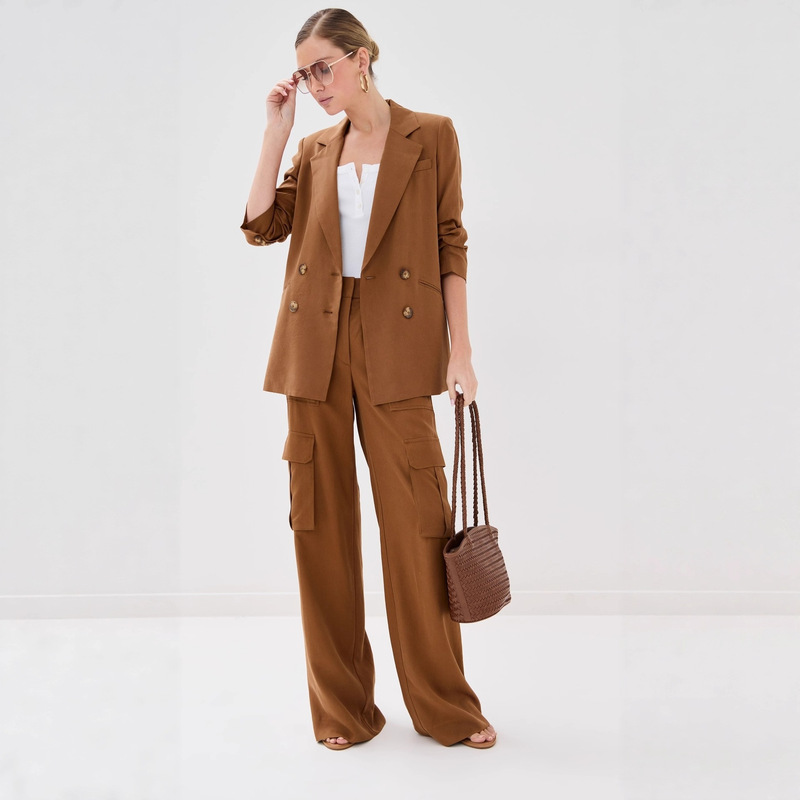 Cross-Border New Ins European and American Style Casual Women's Suit Suit Fashionable High-End Suit Jacket Slim Draped Formal Wear