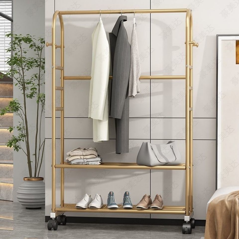 Clothes Hanger Home Clothes Hanging Light Luxury Land Drying Rack Balcony Drying Rack Bedroom Multifunctional Dormitory Storage Clothes Drying Rod
