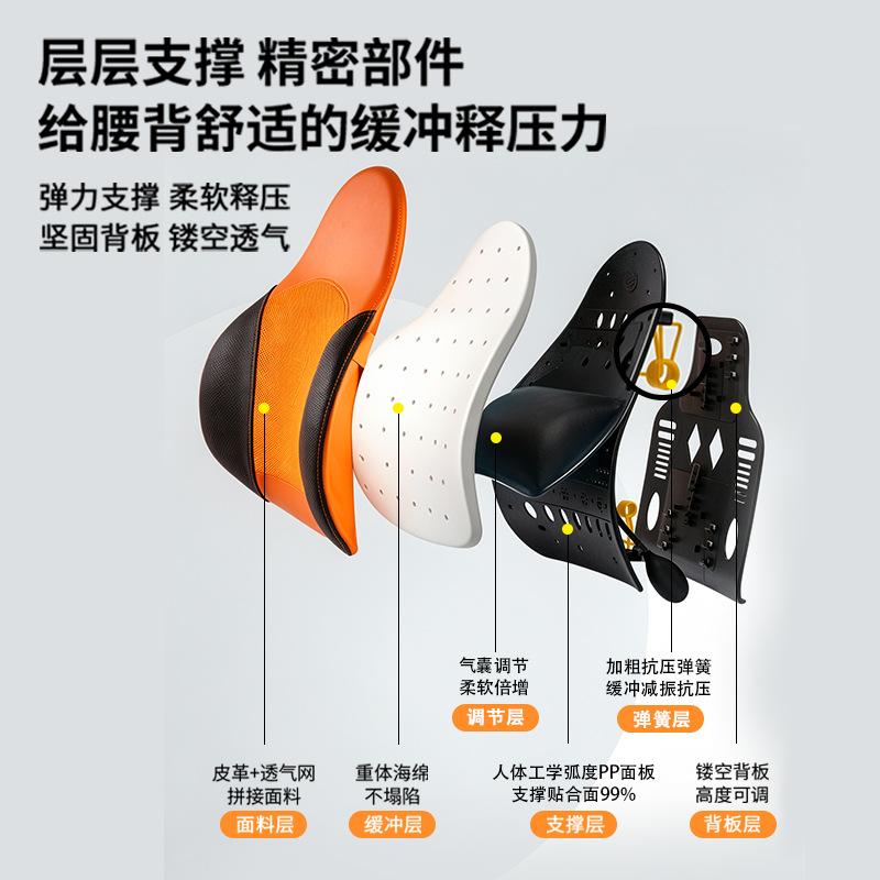Cross-Border Car Lumbar Support Cushion for Driver's Seat, Office Chair Backrest Lumbar Support