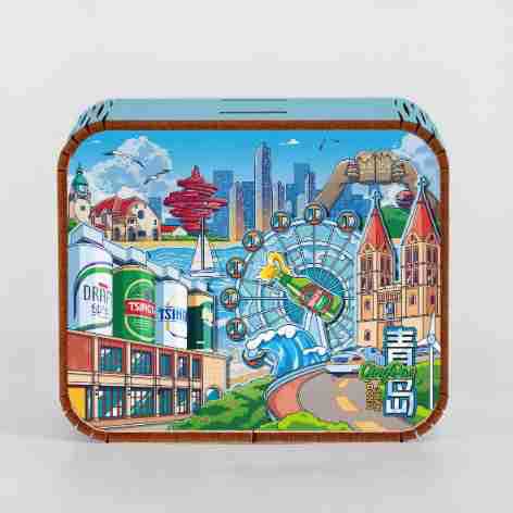 オリジナルアモイ重慶南京西安都市動態オルゴールオルゴールオルゴール観光記念品