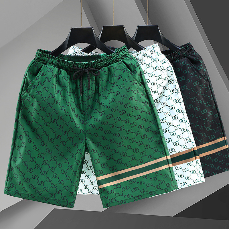 Cropped pants men's cross-border foreign trade summer beach pants men's casual running sports shorts men's cropped straight pants