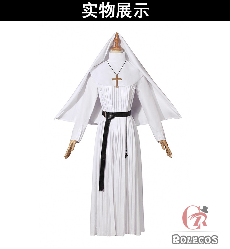 THE NUN鬼修女服 舞台表演服装大码 修女服 牧师长袍-阿里巴巴