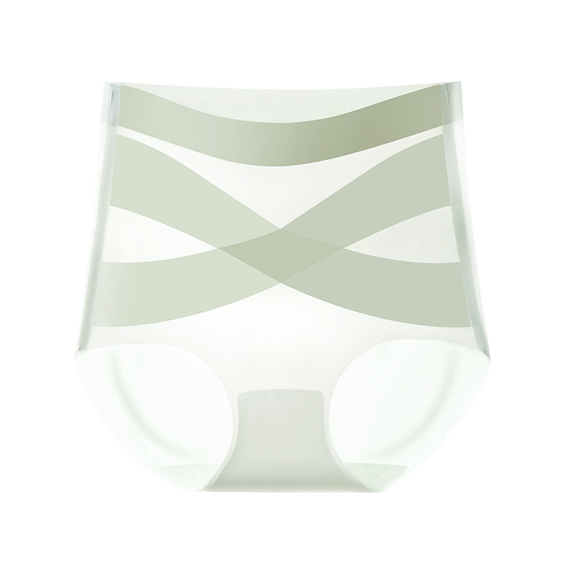 Ropa interior sin costuras de seda de hielo para mujer, estilo fino, transpirable de cintura media, cintura alta para niñas, nuevos pantalones de vientre, refrescante