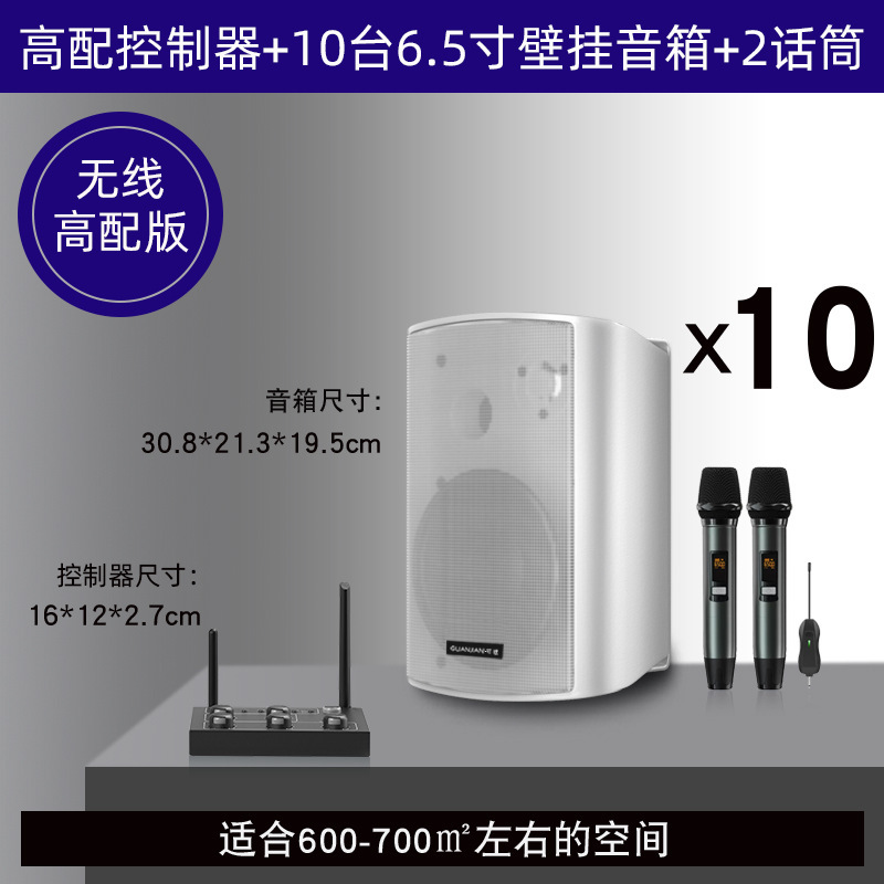 壁挂无线音响店铺舞蹈教室餐厅健身房会议室商用音箱组合套装|undefined