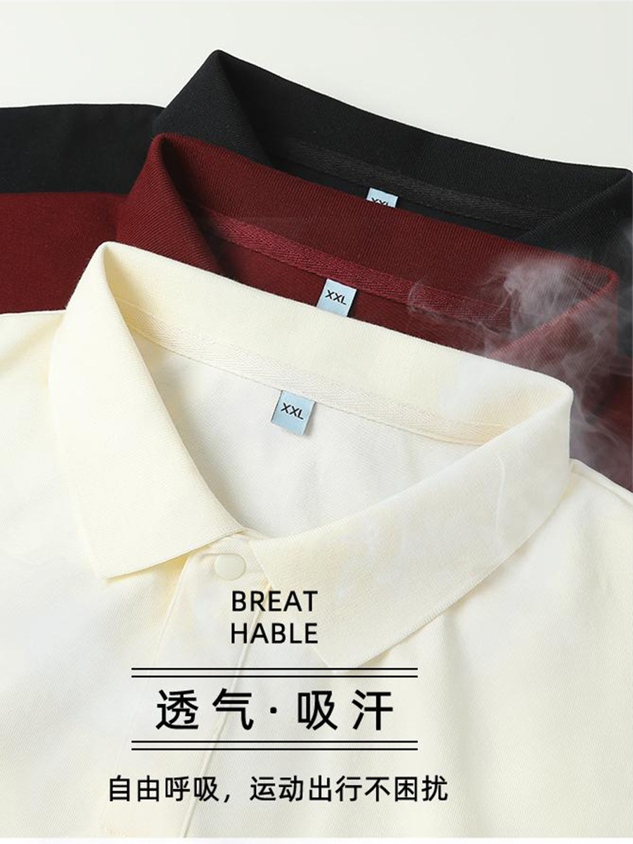 7A antibacteriano cuatro cierre Solona marca de moda con solapa de manga corta polo ropa de trabajo camisa cultural ropa personalizada