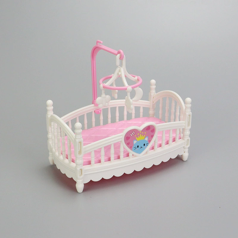 Doll house, small crib, family cartoon furniture for bedroom