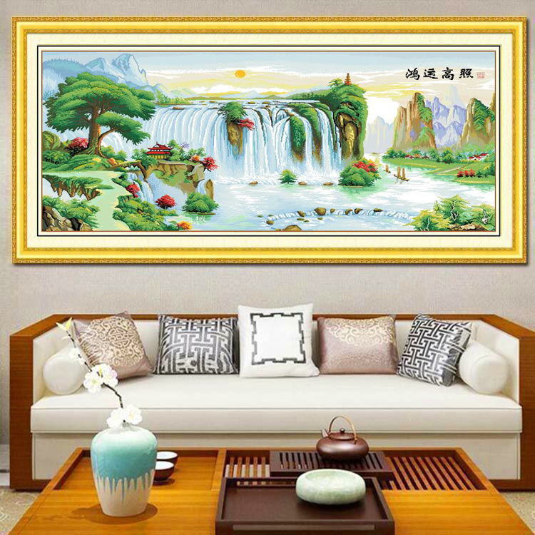 Auténtico punto de cruz real Mona Lisa buena suerte foto alta nuevo bordado de hilo hecho a mano 59 colores bordado no completo con bordes de gancho